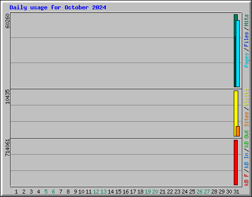 Daily usage for October 2024