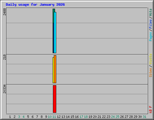 Daily usage for January 2026